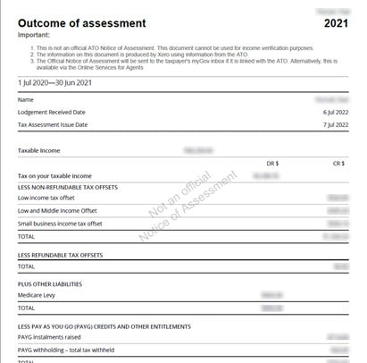 Outcome Of Assessment Changes Ace Business   Ooa Sample 