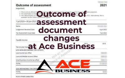Outcome of assessment changes